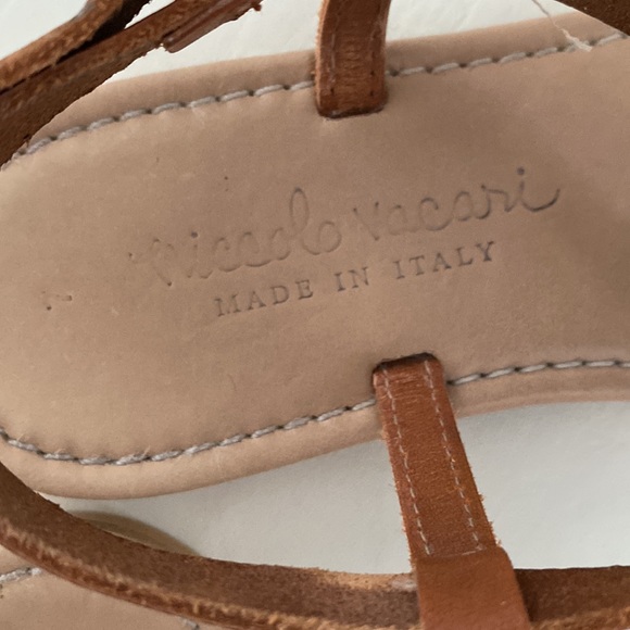 Nicole Vacari navy and tan leather thong sandals. Made In Italy. Size 7 🇮🇹 - Picture 7 of 9